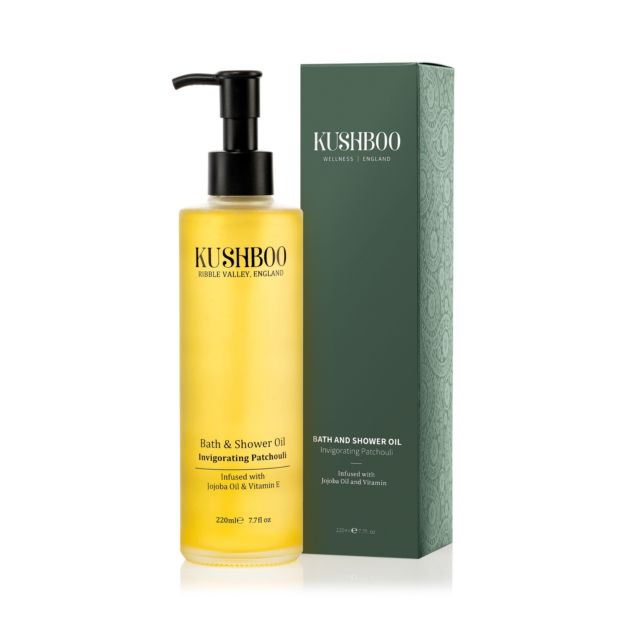 Bath and Shower Oil - Invigorating Patchouli - Kushboo Wellness