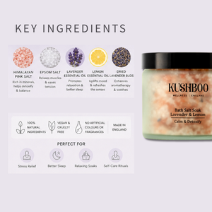 Lavender & Lemon Salt Soak (350g)