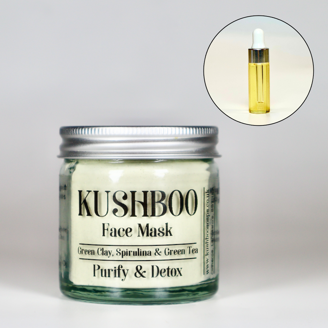 Green Face Mask & Mini Face Oil