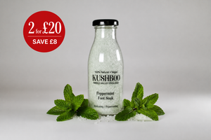 Peppermint Foot Salts Milk Bottle - (300g)